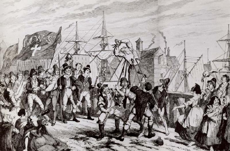 Thomas Pakenham The rebels executing their prisoners on the bridge at Wexford China oil painting art